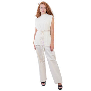 Network Poncho Women size M Corn Silk